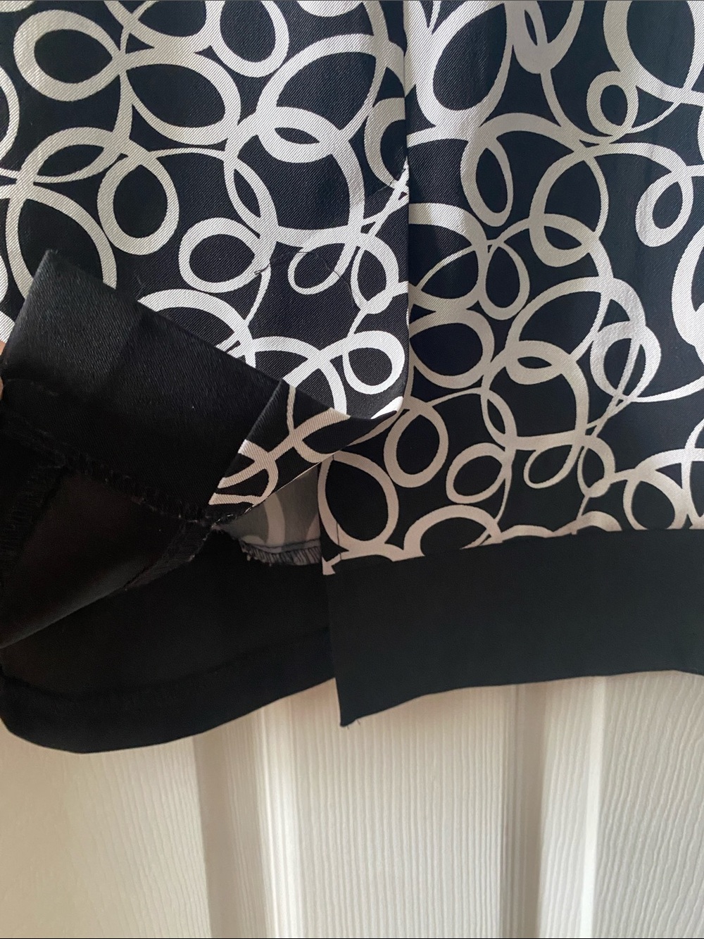 Connected Apparel Black & White Sleeveless Midi Dress with Circle Print XL - Picture 6 of 8